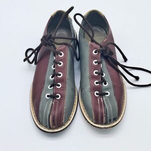 Vintage Brunswick Bowling Shoes Men's 6 Women's 7 Leather Sole Lace-Up